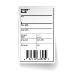 Barcode label template vector