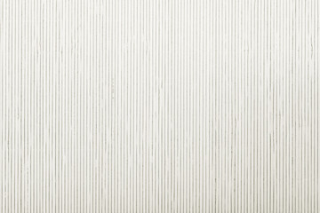 Close up white bamboo mat striped background texture pattern