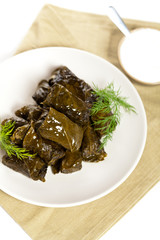 Stuffed Grape Leaves. Dolma.