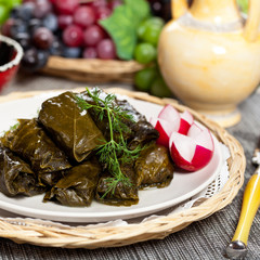 Stuffed Grape Leaves. Dolma.