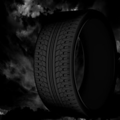 Naklejka premium 3d tire.