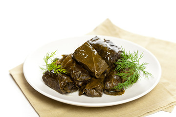 Stuffed Grape Leaves. Dolma.