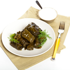 Stuffed Grape Leaves. Dolma.