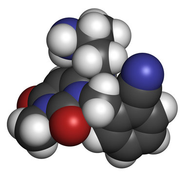 Alogliptin diabetes drug molecule.