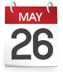 Calendar of 26th of May Vector