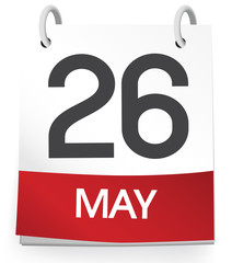 Calendar of 26th of May Vector