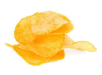 Potato chips isolated