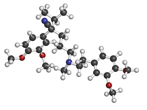 Verapamil calcium channel blocker drug.