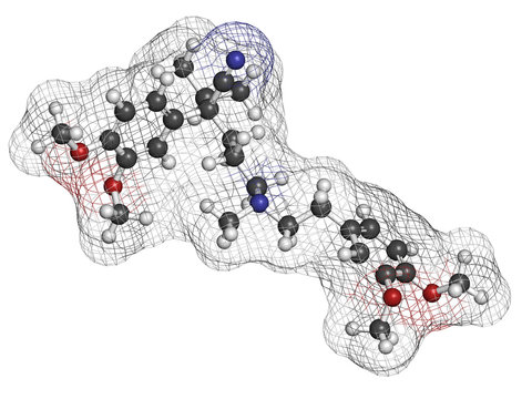 Verapamil calcium channel blocker drug.
