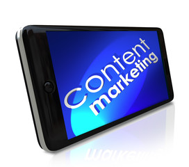 Content Marketing Words Smart Cell Phone Mobile Business Communi