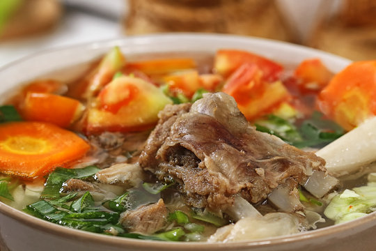 sop kambing, Indonesian meat lamb soup