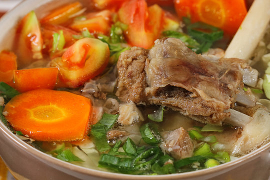 sop kambing, Indonesian meat lamb soup