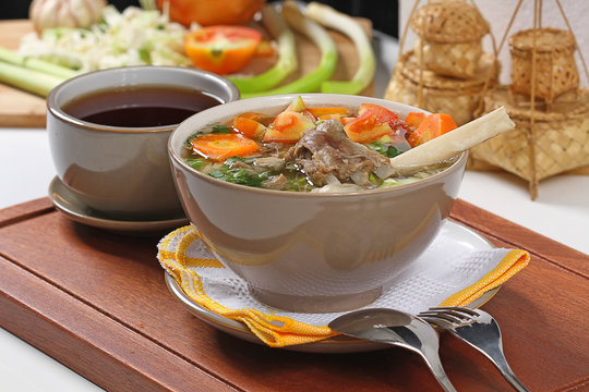 sop kambing, Indonesian meat lamb soup