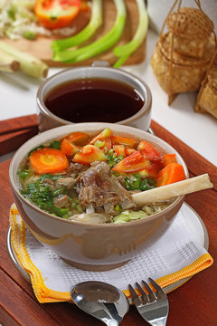 sop kambing, Indonesian meat lamb soup