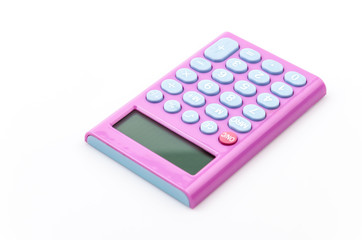 Calculator isolated white background