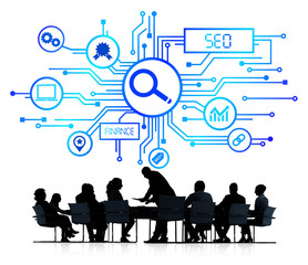 Business Meeting With Search Engine Optimization