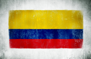 Painting Of The National Flag Of Colombia