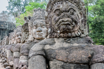 Fototapeta na wymiar The southern entrance to Angkor Thom