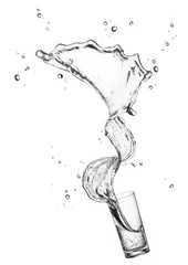 Zelfklevend Fotobehang splashing drinking water © Okea
