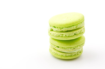 Macaron isolated white background