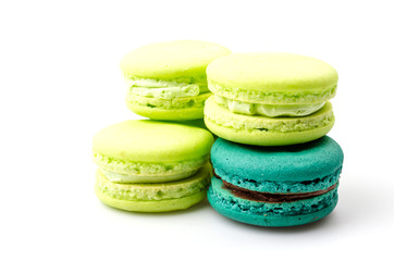 Macaron isolated white background