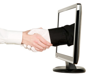 Hands shaking, LCD monitor