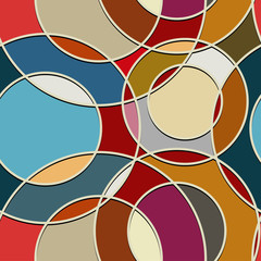 Seamless color texture of circular items