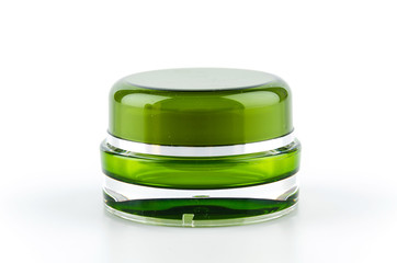 cream bottle isolated white background