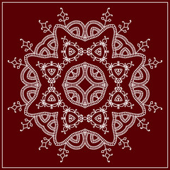 Folk Motif Design wall painting