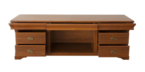 Brown cabinet isolated on white