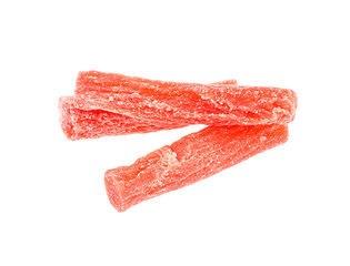 Candied Pineapple Isolated on White Background