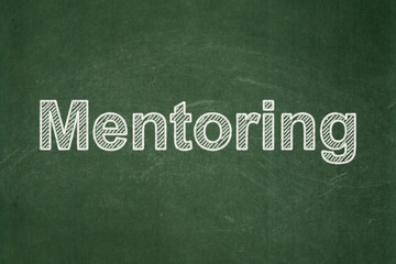 Obraz premium Education concept: Mentoring on chalkboard background