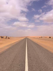 Foto op Canvas strada nel deserto © francescobertozzi
