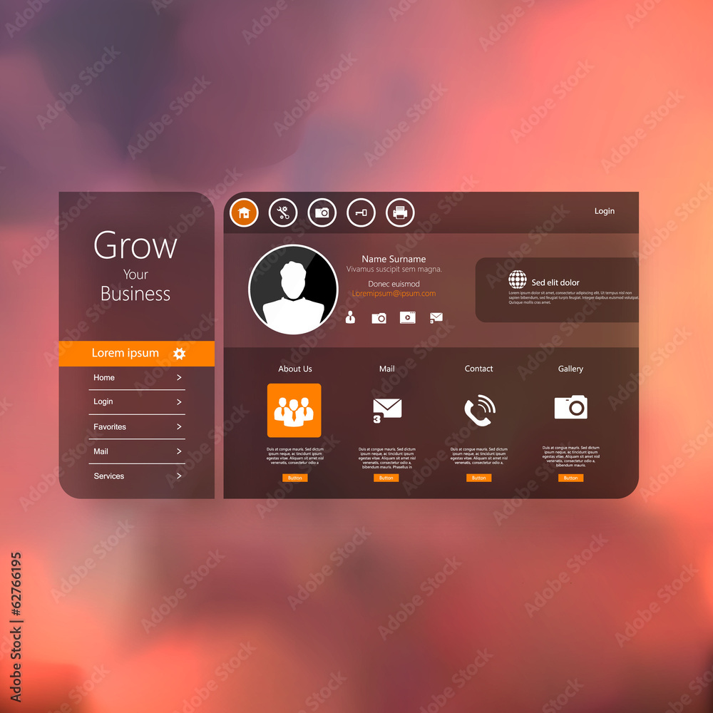 Canvas Prints transparent website template