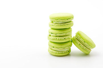 Macaron isolated white background