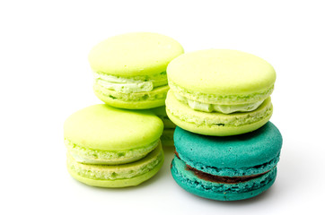 Macaron isolated white background