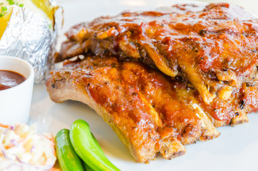 Bbq ribs steak