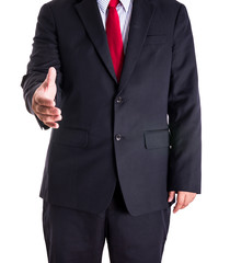 Businessman giving his hand for a handshake