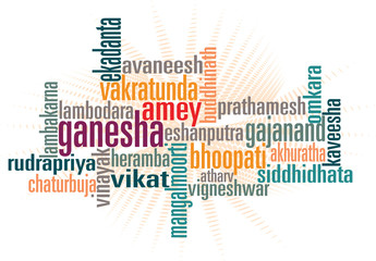 Ganesha Word Name Art