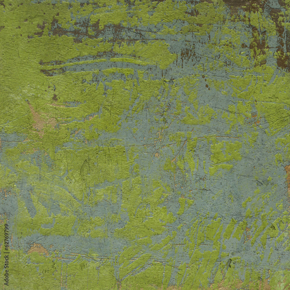 Wall mural 3d abstract grunge green wall background