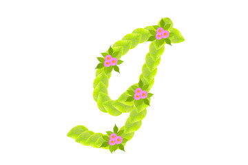 Photograph of Leaves Letter g