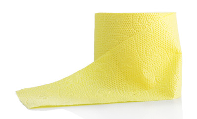 Color toilet paper roll isolated on white