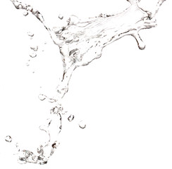 Water splash isolated on white