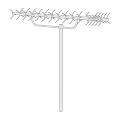 Obraz premium cartoon image of tv antenne