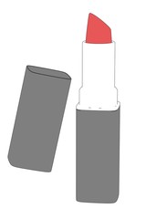 cartoon image of lipstick (makeup)