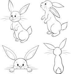 Osterhasen Kaninchen Set