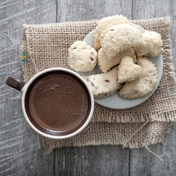 Fresh Baked Savoury Scones And Coffee