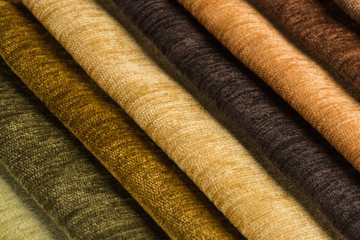 Multi color fabric texture samples