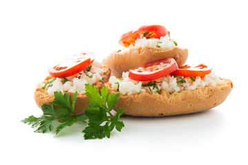 Bread with cottage