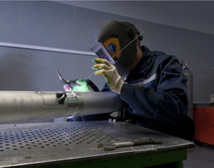 Metal Welder at work